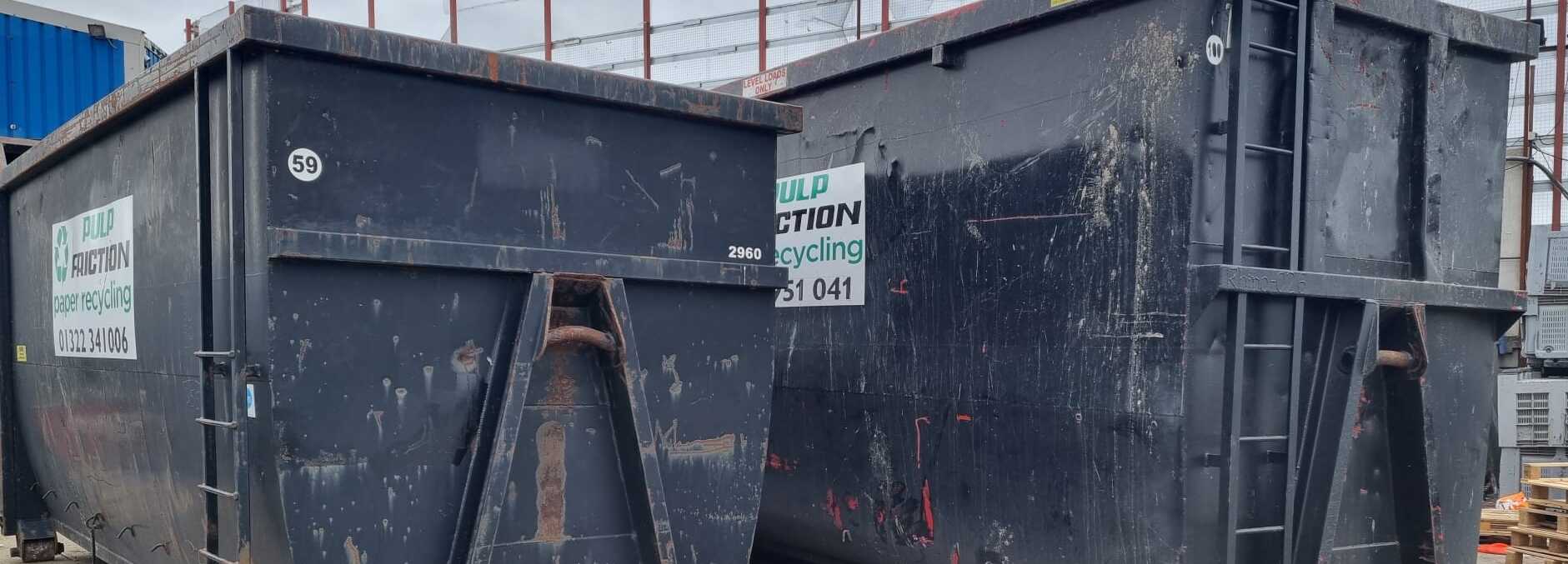 A 40 cubic yard compaction container